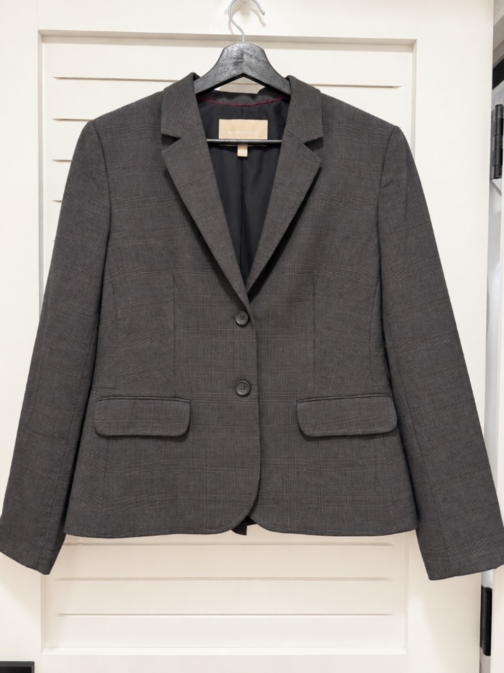 Banana Republic Gray Plaid Blazer Size 12